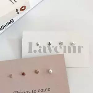 (silver925) flower earring set 쥬얼리 액세서리 실버925 귀걸이