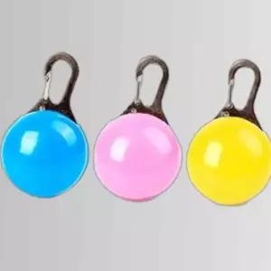 강아지 LED 펜던트 노랑 2P 산책 라이트 애견 목걸이