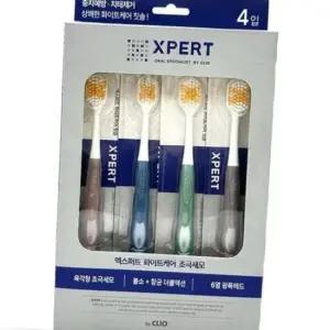 크리오 엑스퍼트 화이트케어 불소초극세모 칫솔 4개입