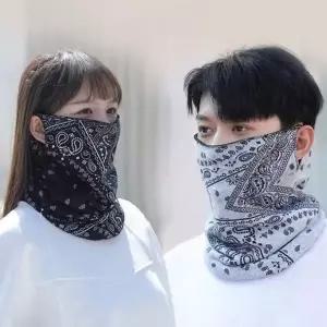 페이즐리 패턴 남녀공용 헤어밴드 멀티 반다나 머리띠 두건 스포...