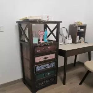 빈티지 5단 나무 와이드 보관함 수납장 3단 캐비닛 서랍장