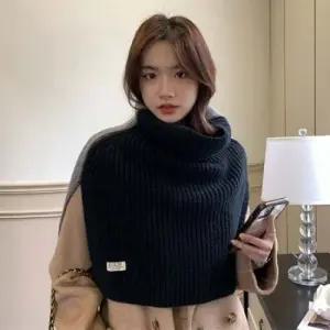 마니포근 로미홀리 투톤 트임 여성 숄 칼라 케이프 하이 터틀