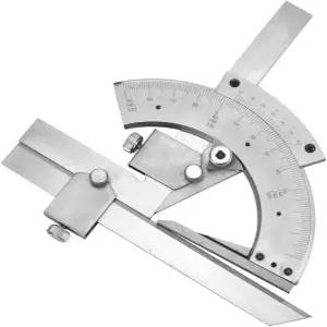 월프론트 유니버설 카본 스틸 버니어 베벨 각도기 0-320 정확도 측정 자 도구 목공/목공/건설용 DIY 0.02