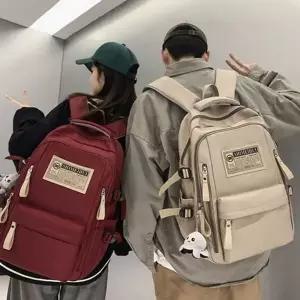 [하프클럽/]데일리 나일론 백팩 캠퍼스 대학생 백팩 가벼운 수납력 책가방