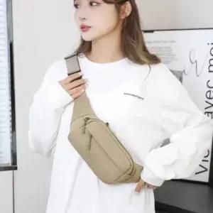 고품질 남여공용 베이직 힙색 나들이 보조가방 미니 슬링백 (WE02AC3)