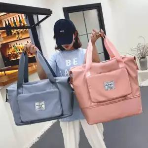 [하프클럽/]여행용 보스턴백 캐리어 결합 접이식 가방