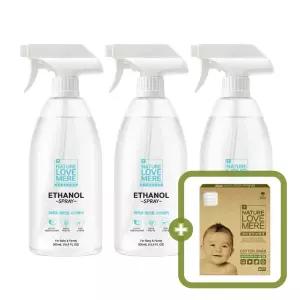 네이쳐러브메레 퍼펙트 에탄올 스프레이 500ml 3개 + [GIFT] 유아위생면봉(80P) 1개