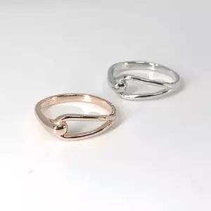 고품질 (실버) 심플라인 벨트 반지 모양 링 ring (WE13AEE)