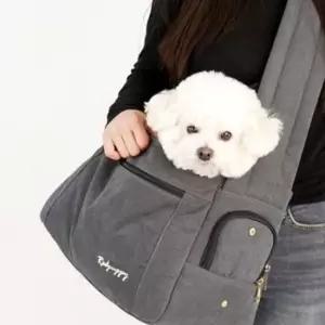 강아지 프림 슬링백 (그레이) 고양이 산책용 가방
