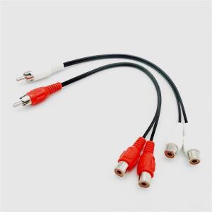 1/3/5pcs Y 분배기 오디오 케이블 RCA 남성 2 암커넥터 커넥터 어댑터 와이어 코드