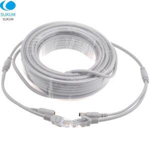 5m/10M/15m/20M/30M 옵션 2.1mm/5.5mm 잭 RJ45  IP 카메라 NVR 시스템용 DC 전원 확장 이더넷 CCTV 케이블