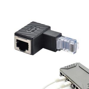 RJ45 수-암 어댑터 90도 각도 이더넷 네트워크 커넥터