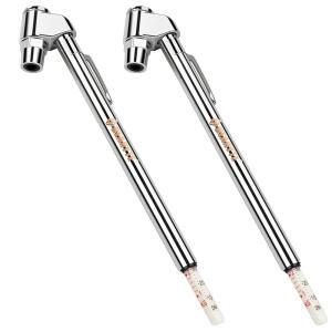 PRESTA BIKE 타이어 공기 압력 게이지 자동차 PSI 2팩 슈레이더 자전거 밸브 오토바이용 프레스타 또는 10-120 - 펜슬