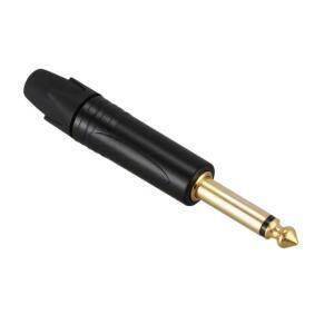 금도금 플러그 모노 프로페셔널 2 극 6.35mm 스테레오 잭 뉴트릭 블랙 10개