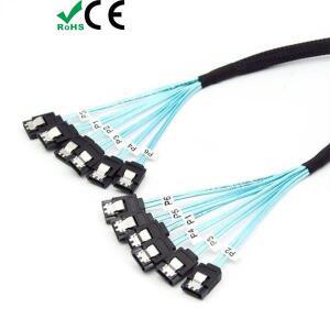 1M/0.5m  SAS 케이블  6Gbps 6/8 포트/세트 7핀  PC 서버 HDD 마이닝 용