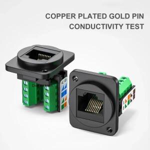금속 차폐 네트워크 케이블 연장기 패널 소켓 솔더리스 와이어 모듈 커넥터 CAT5E RJ45