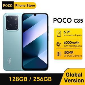 POCO C85 글로벌 버전 스마트폰 미디어텍 헬리오 G81-울트라 6.9인치 도트 드롭 디스플레이 6000mAh 배터리