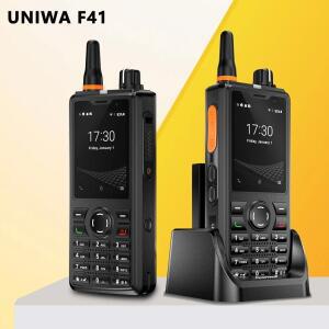 UNIWA 2.4인치 젤로 무전기 F41 4G 스마트폰 안드로이드 8.1 통신 방수 PTT 4600mAh NFC 휴대폰