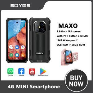 소예스 맥소 러기드 스마트폰 6GB+128GB 3.88인치 옥타코어 안드로이드 12 듀얼심 4G 휴대폰 3000mAh 미니