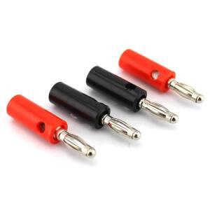 10pcs 4mm 오디오 스피커 나사 바나나 플러그 커넥터 레드 블랙