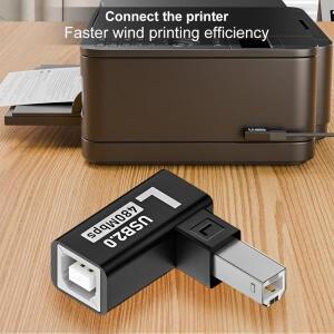 USB 2.0 프린터 어댑터 수-암 90도 B 연장 플러그 컨버터 스캐너용