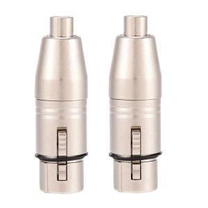 2개입 3핀 XLR 암잭 RCA 암 오디오 마이크 커넥터 어댑터 xlr to rca