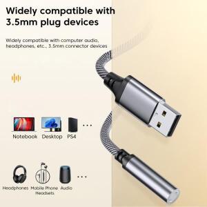 USB 3. 5mm 오디오 케이블 남성 Aux 여성 변환기 헤드폰 PC PC 노트북  커넥터