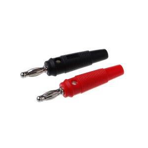 10개 레드 블랙 4mm 솔더리스 사이드 스택형 바나나 플러그