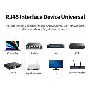 RJ45 Cat6A 차폐형 패스스루 커넥터 네트워크 케이블용 금도금 접점 10Gbps 이더넷 플러그