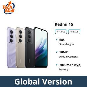 글로벌 버전 샤오미 레드미 15 스마트폰 스냅드래곤 685 6.9인치 144Hz FHD+ 50MP 모바일 7000mAh 배