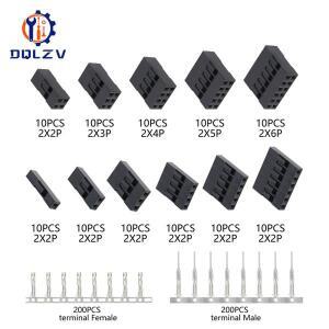 620pcs  커넥터 2.54mm 케이블 점퍼 와이어핀 헤더 하우징 키트 수 압착  암 단자