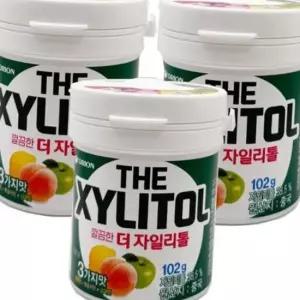 오리온 더 자일리톨 껌 용기 102g 3개