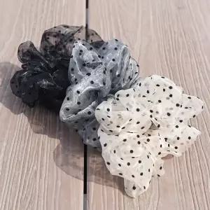 TBZ 글로시 도트 레이스 곱창 헤어슈슈 스크런치 3Colors