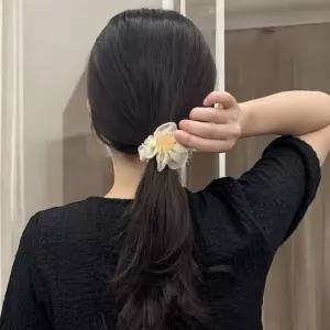 데이지 스크런치 곱창머리끈 베이지