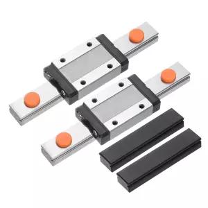 uxcell 2pcs MGN12 100mm 선형 가이드 레일 2개의 슬라이딩 캐리지 블록 베어링 스틸 및 플라스틱 미니 DIY