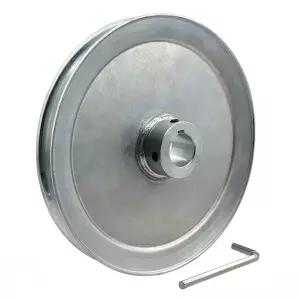 Saelno AB800-1 싱글 그루브 웹 시트 8인치 OD 1인치 보어 대 벨트 풀리 모터 카본 스틸 A B 5L 4L