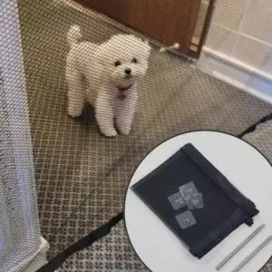 강아지 투명 그물 울타리 소형