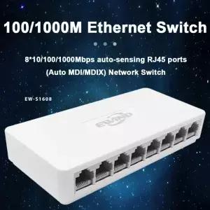 RJ45 포트 이더넷 스위치 10/100/1000Mbps 5/8 데스크탑 기가비트 네트워크 어댑터 고속 자동 MDI/MDIX