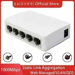 5 포트 기가비트 이더넷 스위치 10/100/1000Mbps 데스크탑 네트워크 플러그 앤 플레이 자동 MDI/MDIX 홈