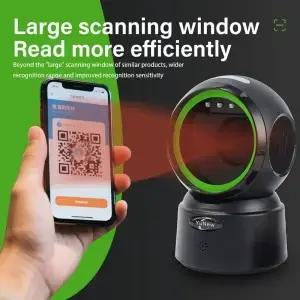 무선 BT V5.20 데스크탑 2D 바코드 스캐너 전방향 자동 1D QR 리더 소매 슈퍼마켓 용 USB