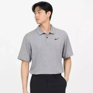 나이키 남성 골프 드라이핏 투어 폴로 헤더 DV3123-010) M NK DF TOUR POLO HEATHER)