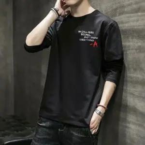 남성 긴팔 티셔츠 라운드 맨투맨 이너 레터링 프린팅 긴팔티 봄 가을