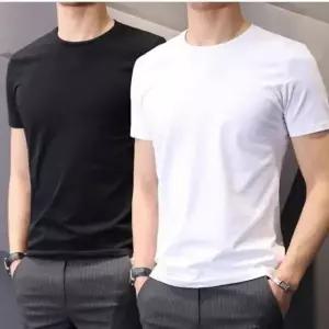 남성 쿨링 라운드 반팔 티셔츠 기능성 여름 면티 기본 맨투맨 스타일 상의