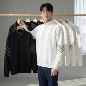 남성 하프넥 반집업 카라 맨투맨 봄 가을 간절기 데일리 출근룩 상의