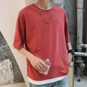 남성 쿨링 반팔티 오버핏 라운드넥 면티 여름 데일리 티셔츠