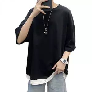 남성 반팔 티셔츠 여름 데일리 라운드넥 상의 쿨링 면 여름철 웨어 캐주얼