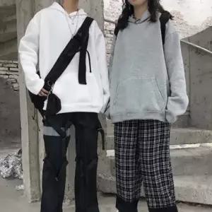 남녀공용 오버핏 기모 후드티 겨울 데일리 긴팔 티셔츠 루즈핏 이너웨어
