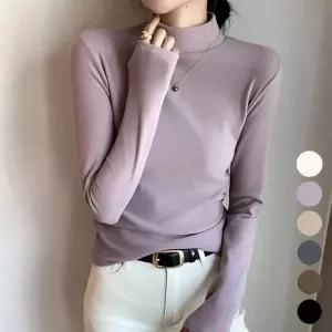 무지 반폴라 긴팔 티셔츠 데일리 베이직 이너웨어 슬림핏 가을 겨울 목폴라