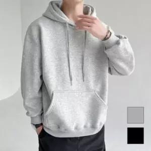 남녀공용 기모 긴팔 후드티 데일리 활동용 오버핏 맨투맨 스웨트셔츠