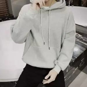 남성용 기본 후드티 기모 안감 데일리 티셔츠 2컬러 베이직 루즈핏